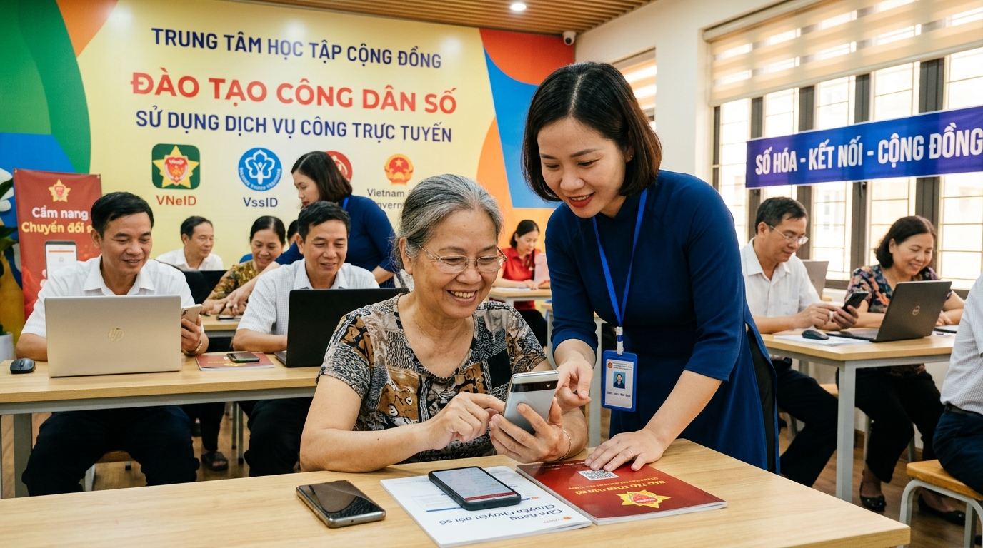 Khóa học Bình dân học vụ số: Khai thác VNeID & Dịch vụ công trực tuyến
