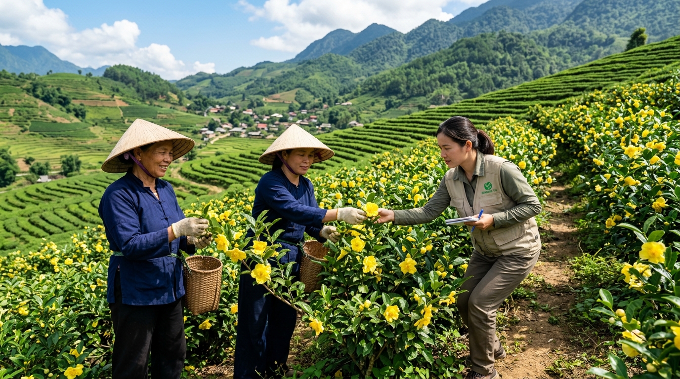 Khóa tập huấn kỹ thuật canh tác Trà hoa vàng VietGAP